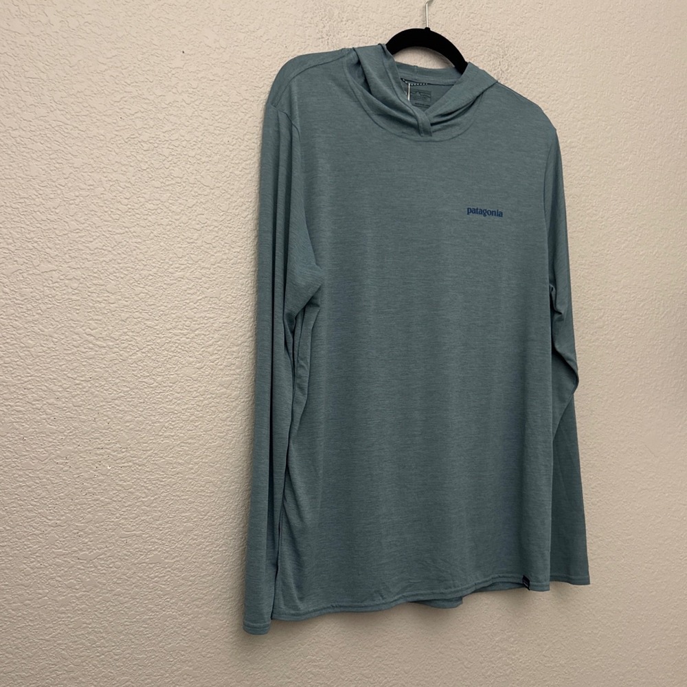 Patagonia Capilene Cool Daily Graphic Hoody Light Plume Grey Men's Large NWT - Picture 4 of 13